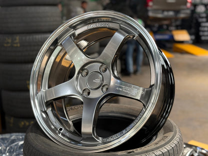 New 17X7.5 ET40 AOW Flow Formed GT Rim (4 wheel) Gloss Gunmetal 4X100