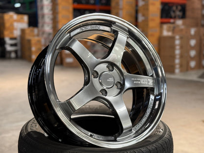 New 17X7.5 ET40 AOW Flow Formed GT Rim (4 wheel) Gloss Gunmetal 4X100
