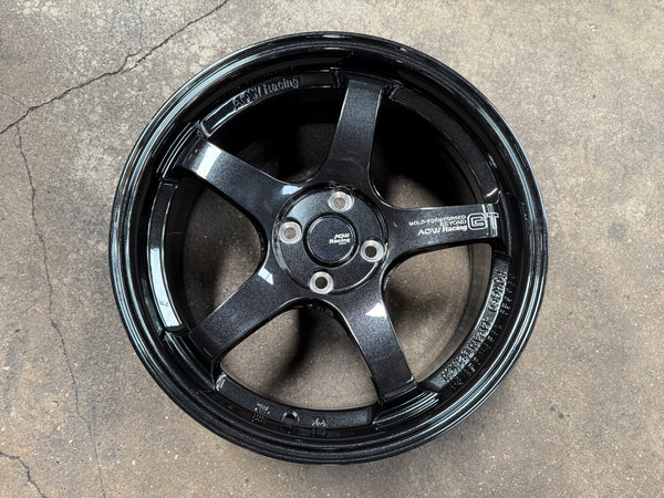 New 17X7.5 ET40 AOW Flow Formed GT Rim (4 wheel) Gloss Black 4X100