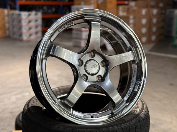 New 17X8 ET35 AOW Flow Formed GT Rim (4 wheel) Hyper Black 5X114.3