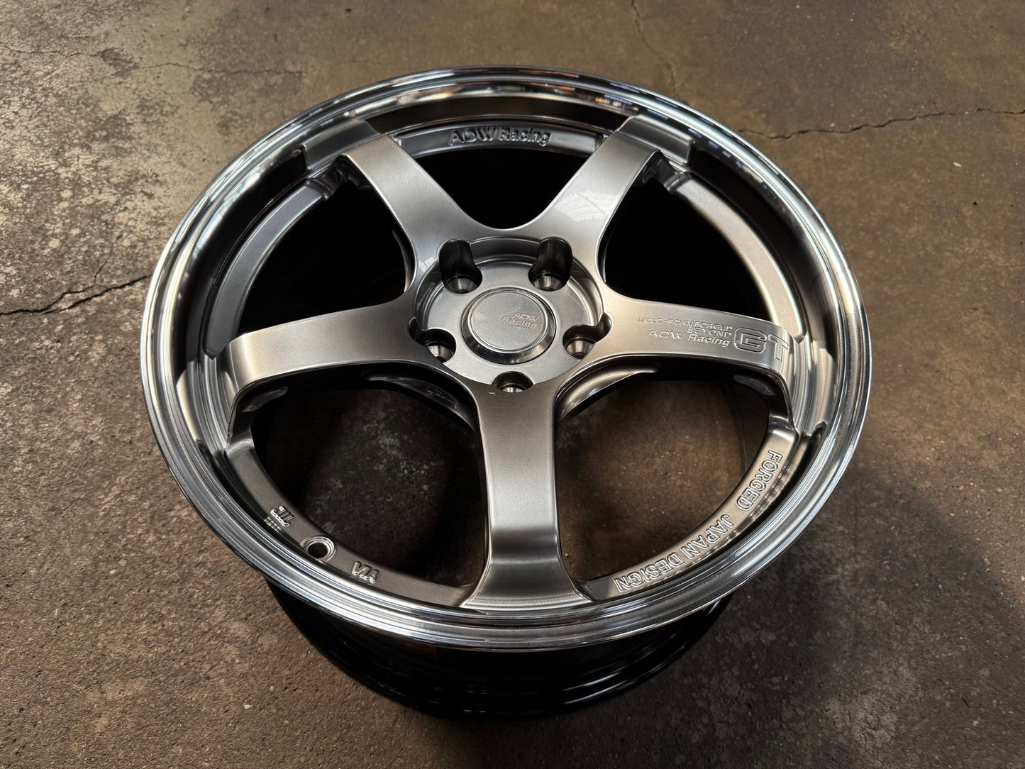 New 17X8 ET35 AOW Flow Formed GT Rim (4 wheel) Hyper Black 5X114.3