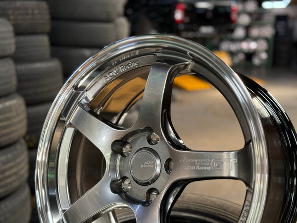 New 17X8 ET35 AOW Flow Formed GT Rim (4 wheel) Hyper Black 5X114.3