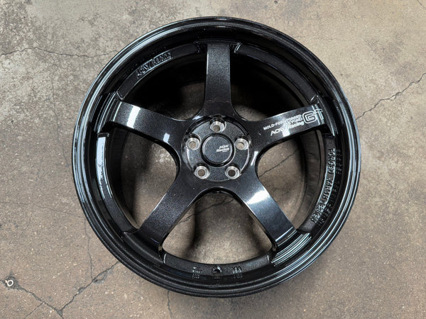 New 18X8.5 ET42 AOW Flow Formed GT Rim (4 wheel) Gloss Black 5X100