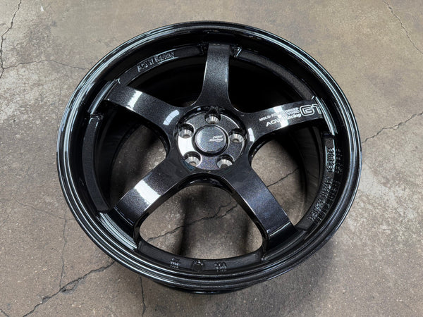 New 18X8.5 ET42 AOW Flow Formed GT Rim (4 wheel) Gloss Black 5X100