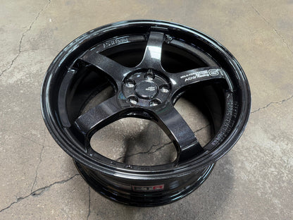 New 18X8.5 ET42 AOW Flow Formed GT Rim (4 wheel) Gloss Black 5X100