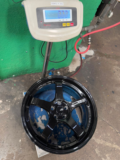 New 18X8.5 ET42 AOW Flow Formed GT Rim (4 wheel) Gloss Black 5X100