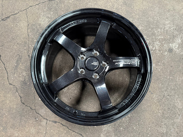 New 18X8.5 ET42 AOW Flow Formed GT Rim (4 wheel) Gloss Black 5X112