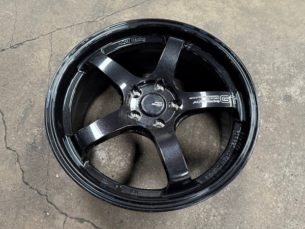 New 18X8.5 ET42 AOW Flow Formed GT Rim (4 wheel) Gloss Black 5X114.3