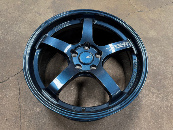 New 18X8.5 ET42 AOW Flow Formed GT Rim (4 wheel) Gloss Blue 5X112