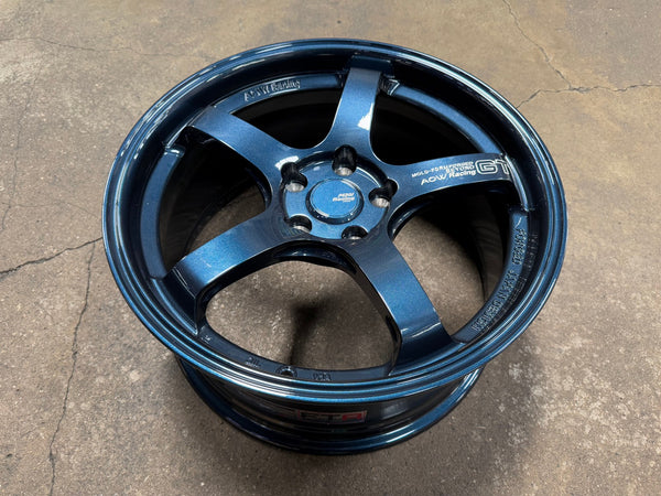 New 18X8.5 ET42 AOW Flow Formed GT Rim (4 wheel) Gloss Blue 5X114.3