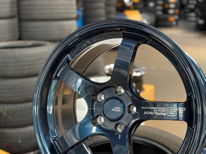 New 18X8.5 ET42 AOW Flow Formed GT Rim (4 wheel) Gloss Blue 5X112