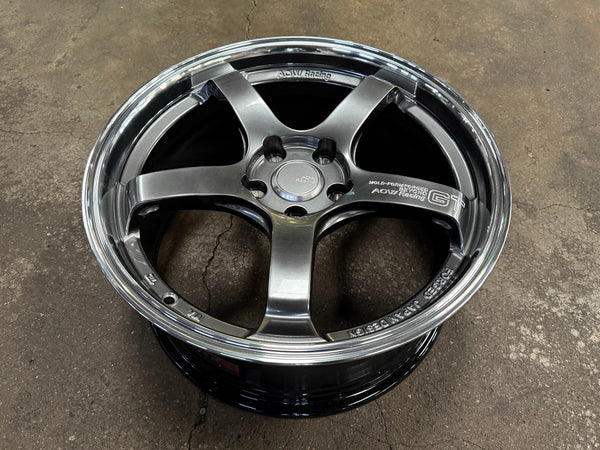 New 18X8.5 ET42 AOW Flow Formed GT Rim (4 wheel) Gloss Gunmetal 5X112