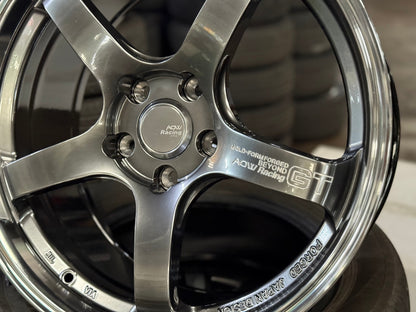 New 18X8.5 ET42 AOW Flow Formed GT Rim (4 wheel) Gloss Gunmetal 5X114.3