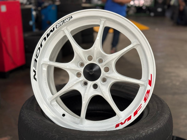 New 16X7 ET40 AOW Flow Formed MF8 Rim (4 wheel) Gloss White 4X100