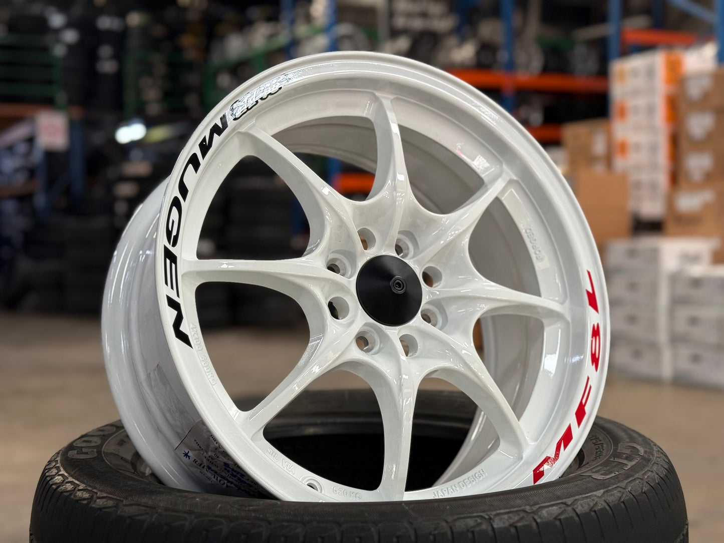 New 16X7 ET40 AOW Flow Formed MF8 Rim (4 wheel) Gloss White 4X100