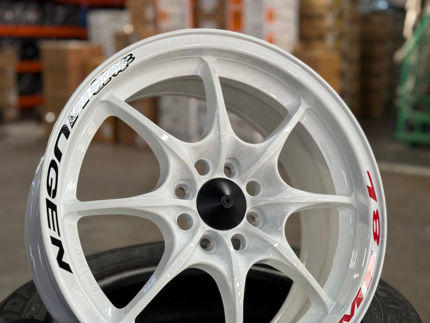 New 16X7 ET40 AOW Flow Formed MF8 Rim (4 wheel) Gloss White 4X100