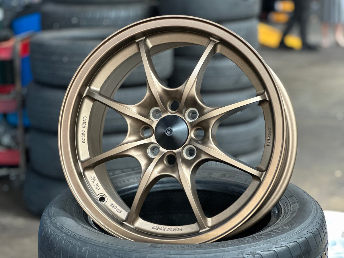 New 16X7 ET40 AOW Flow Formed MF8 Rim (4 wheel) Matt Bronze 4X100