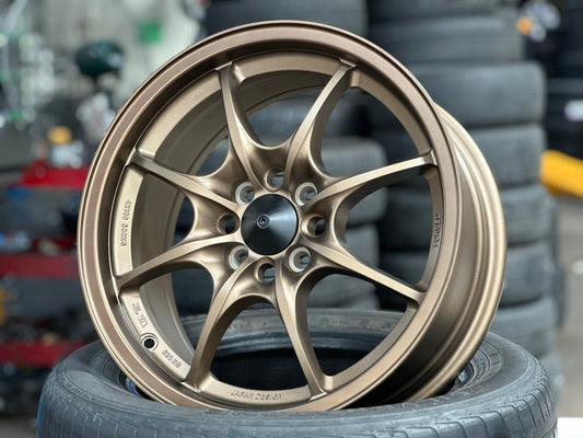 New 16X7 ET40 AOW Flow Formed MF8 Rim (4 wheel) Matt Bronze 4X100