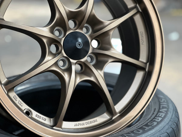 New 16X7 ET40 AOW Flow Formed MF8 Rim (4 wheel) Matt Bronze 4X100