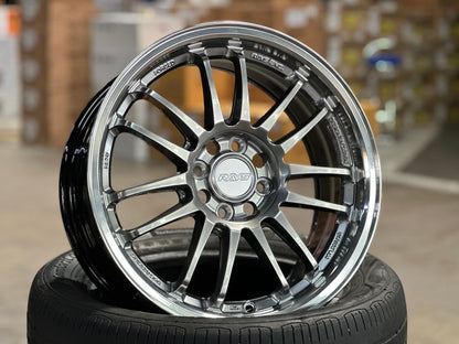 New 16X7 ET40 AOW Flow Formed RE30 Rim (4 wheel) Gloss Silver 4X100