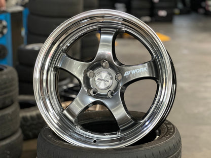 New 18X8.5 ET35 AOW Flow Formed S1R Rim (4 wheel) Hyper Black 5X114.3