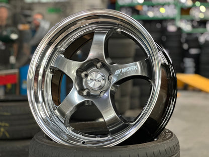 New 18X8.5 ET35 AOW Flow Formed S1R Rim (4 wheel) Hyper Black 5X114.3