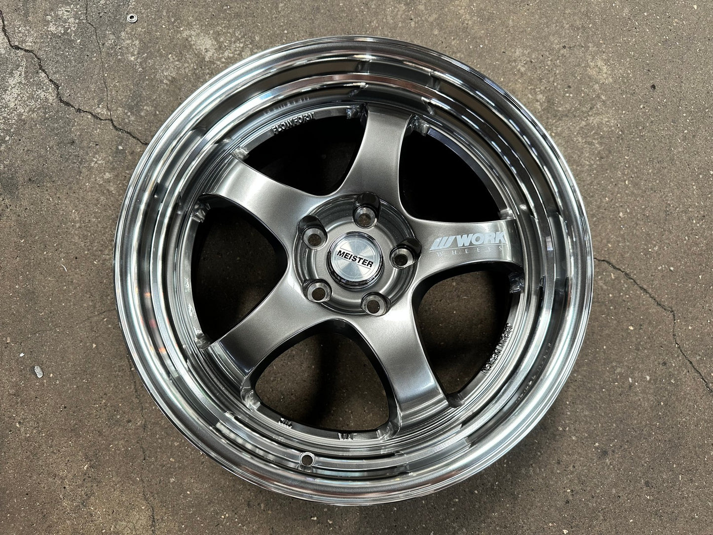 New 18X8.5 ET35 AOW Flow Formed S1R Rim (4 wheel) Hyper Black 5X112