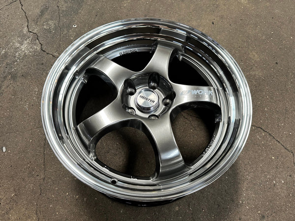 New 18X8.5 ET35 AOW Flow Formed S1R Rim (4 wheel) Hyper Black 5X114.3