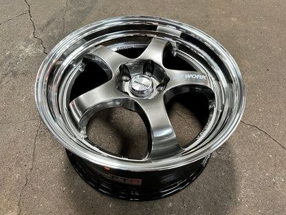 New 18X8.5 ET35 AOW Flow Formed S1R Rim (4 wheel) Hyper Black 5X112