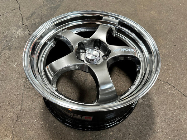 New 18X8.5 ET35 AOW Flow Formed S1R Rim (4 wheel) Hyper Black 5X112