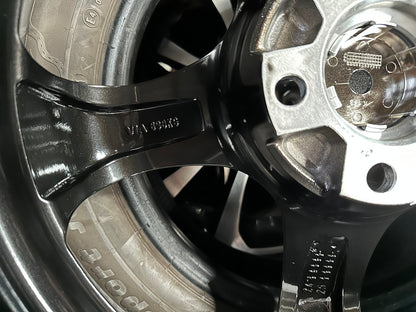 New 18X8.5 ET35 AOW Flow Formed S1R Rim (4 wheel) Hyper Black 5X114.3