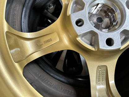 New 18X8.5 ET35 AOW Flow Formed S1R Rim (4 wheel) Gloss Gold 5X112