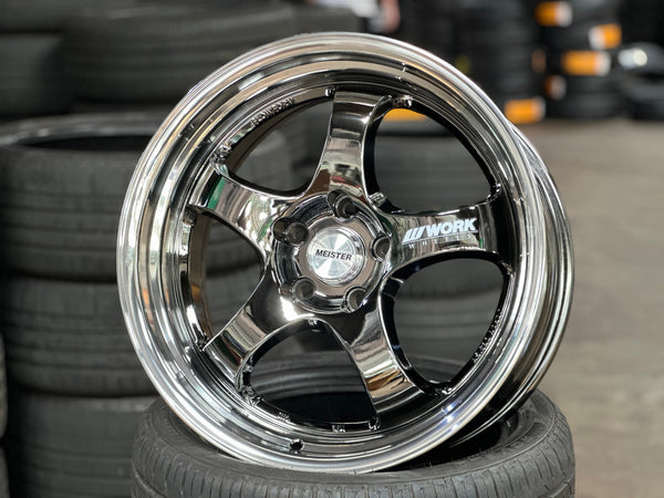 New 18X8.5 ET35 AOW Flow Formed S1R Rim (4 wheel) Gloss Black 5X114.3