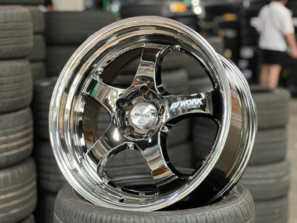 New 18X8.5 ET35 AOW Flow Formed S1R Rim (4 wheel) Gloss Black 5X112