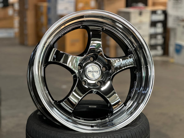 New 18X8.5 ET35 AOW Flow Formed S1R Rim (4 wheel) Gloss Black 5X112