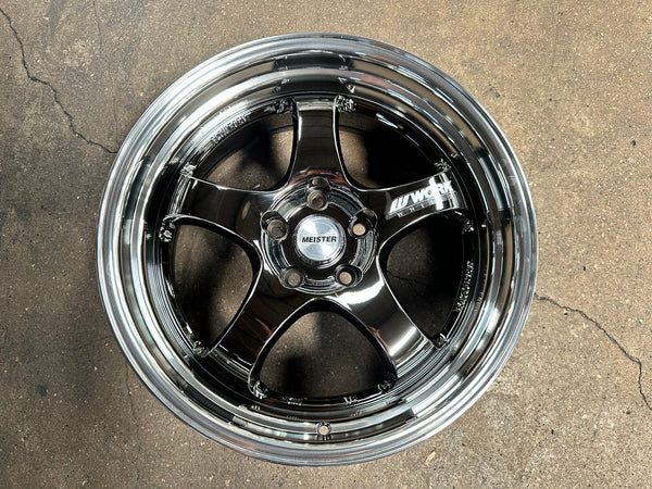 New 18X8.5 ET35 AOW Flow Formed S1R Rim (4 wheel) Gloss Black 5X112