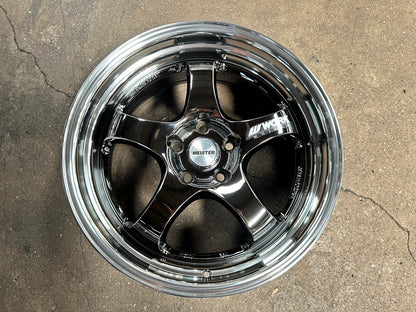 New 18X8.5 ET35 AOW Flow Formed S1R Rim (4 wheel) Gloss Black 5X114.3