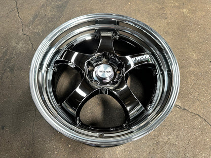 New 18X8.5 ET35 AOW Flow Formed S1R Rim (4 wheel) Gloss Black 5X112
