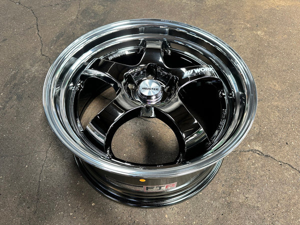 New 18X8.5 ET35 AOW Flow Formed S1R Rim (4 wheel) Gloss Black 5X112