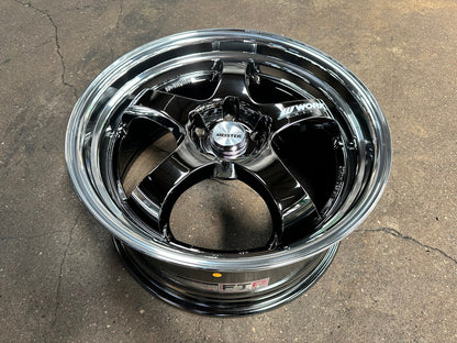 New 18X8.5 ET35 AOW Flow Formed S1R Rim (4 wheel) Gloss Black 5X114.3
