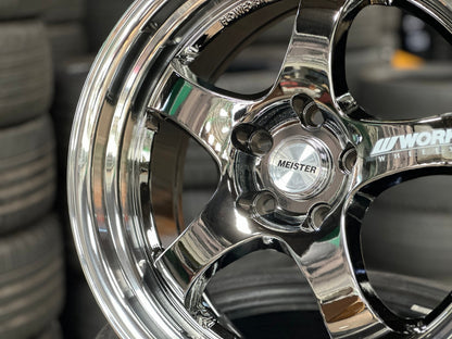 New 18X8.5 ET35 AOW Flow Formed S1R Rim (4 wheel) Gloss Black 5X112