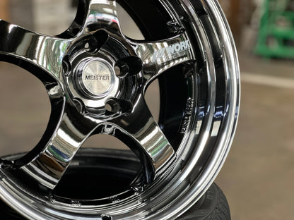 New 18X8.5 ET35 AOW Flow Formed S1R Rim (4 wheel) Gloss Black 5X112