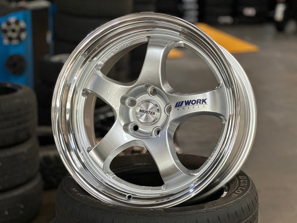 New 18X8.5 ET35 AOW Flow Formed S1R Rim (4 wheel) Gloss Silver 5X112