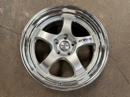 New 18X8.5 ET35 AOW Flow Formed S1R Rim (4 wheel) Gloss Silver 5X114.3