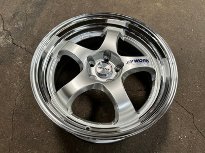 New 18X8.5 ET35 AOW Flow Formed S1R Rim (4 wheel) Gloss Silver 5X112