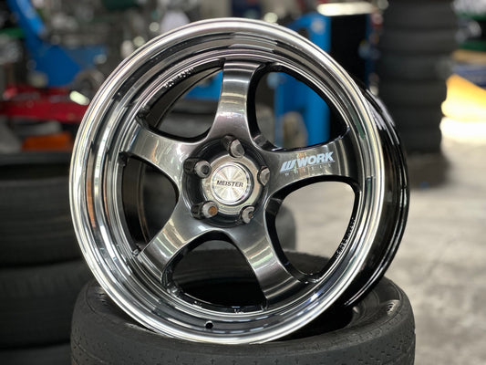 New 18X9.5 ET40 AOW Flow Formed S1R Rim (4 wheel) Hyper Black 5X112