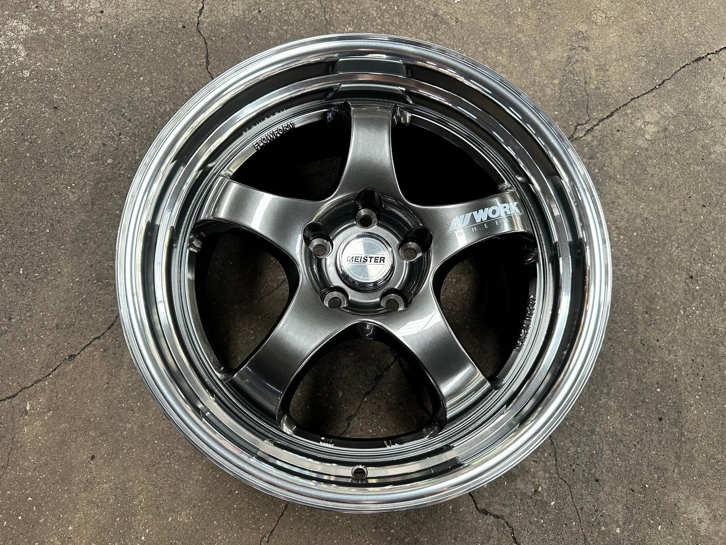 New 18X9.5 ET40 AOW Flow Formed S1R Rim (4 wheel) Hyper Black 5X112