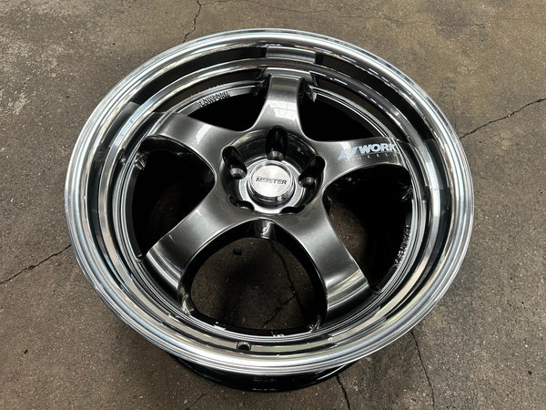 New 18X9.5 ET40 AOW Flow Formed S1R Rim (4 wheel) Hyper Black 5X112