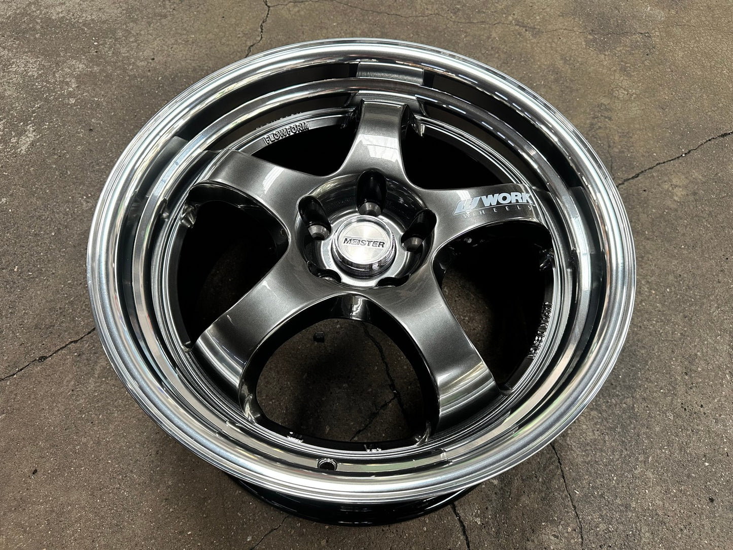 New 18X9.5 ET40 AOW Flow Formed S1R Rim (4 wheel) Hyper Black 5X114.3