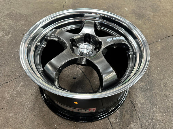 New 18X9.5 ET40 AOW Flow Formed S1R Rim (4 wheel) Hyper Black 5X112